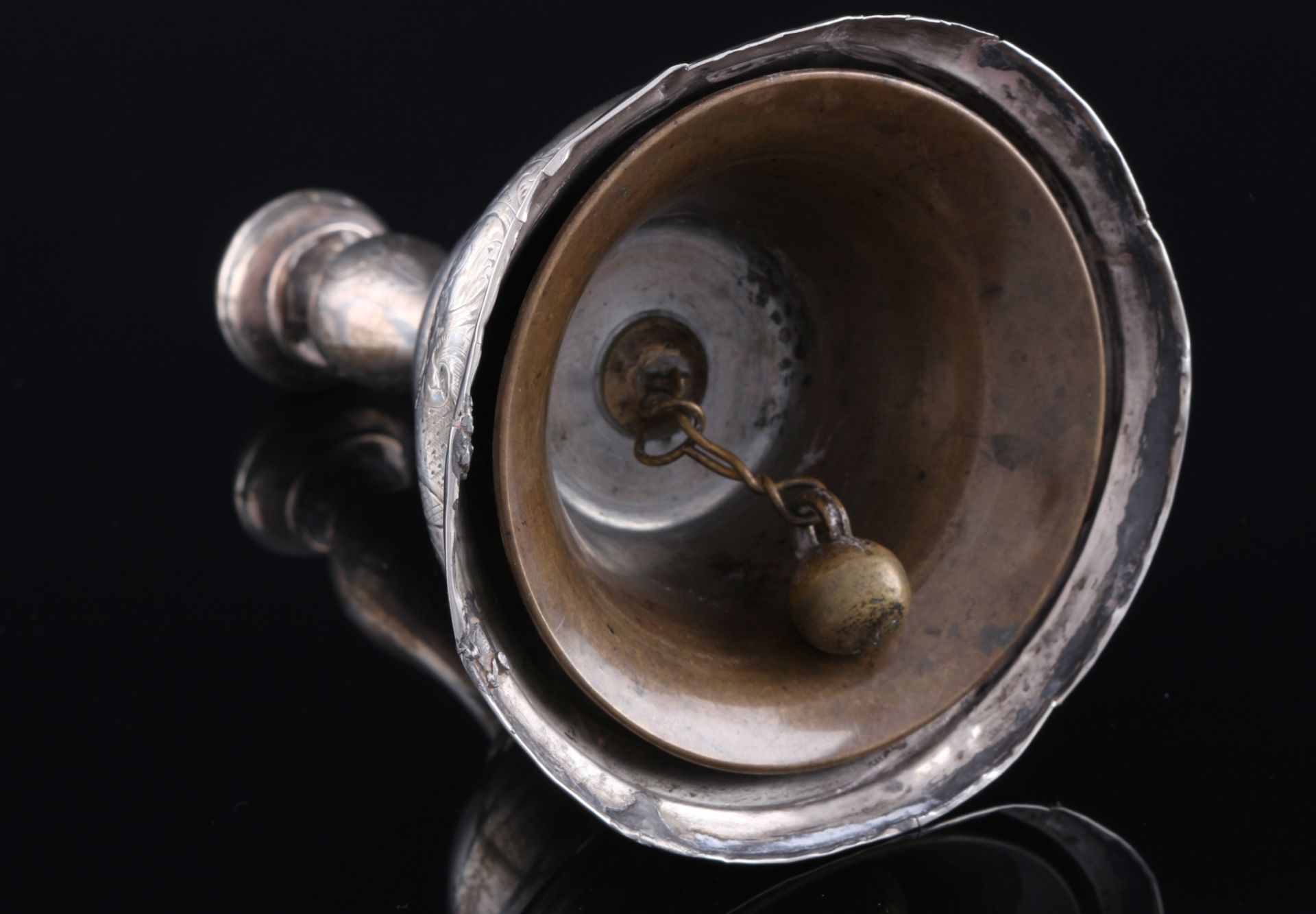Niederlande 833 Silber Glocke, 19. Jahrhundert, dutch silver bell 19th century, - Bild 3 aus 6
