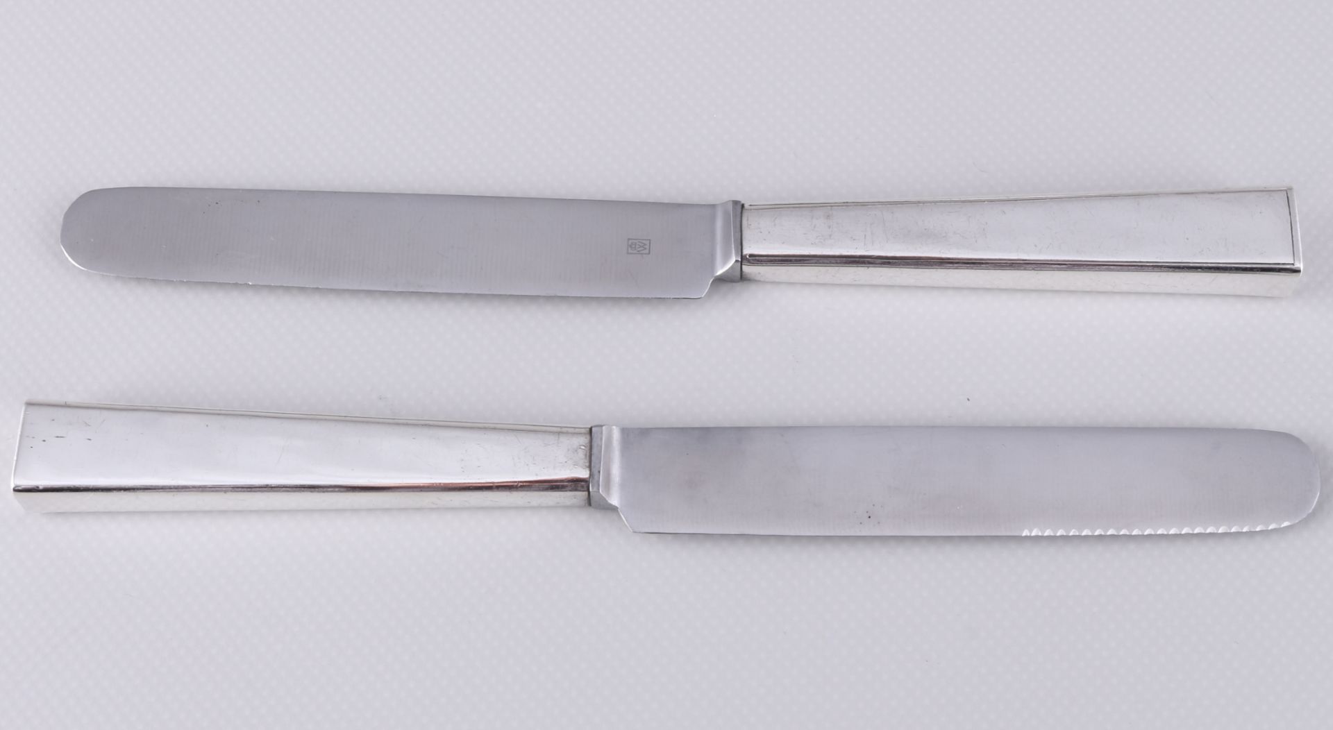 Ferdinand R. Wilm, 925 Silber 12 Menümesser, sterling silver knives, - Bild 2 aus 4