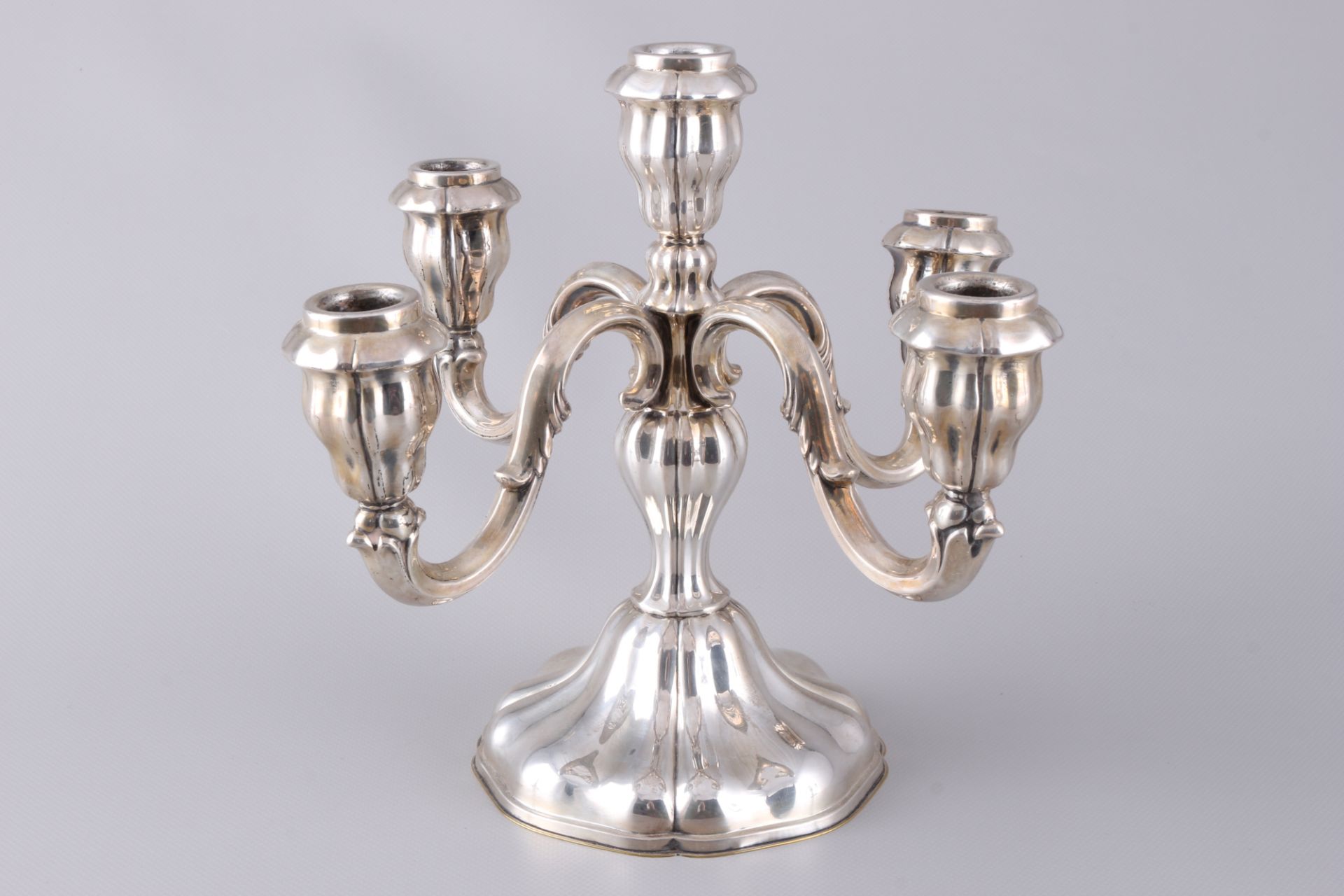 800 - 835 Silber 3 Kerzenleuchter, u.a. Grimminger & Gebr. Deyhle, silver candlesticks, - Bild 3 aus 6