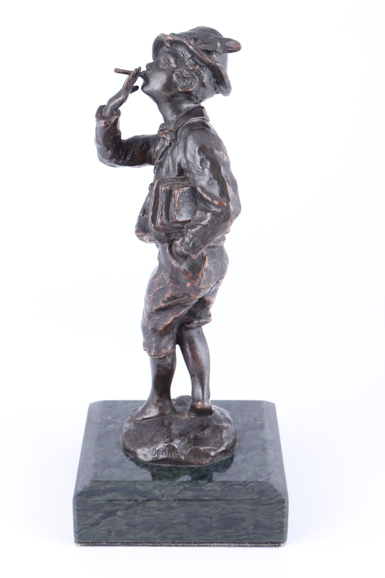Rudolf Kaesbach (1873-1955) Bronze rauchender Bub, smoking lad, - Bild 2 aus 5