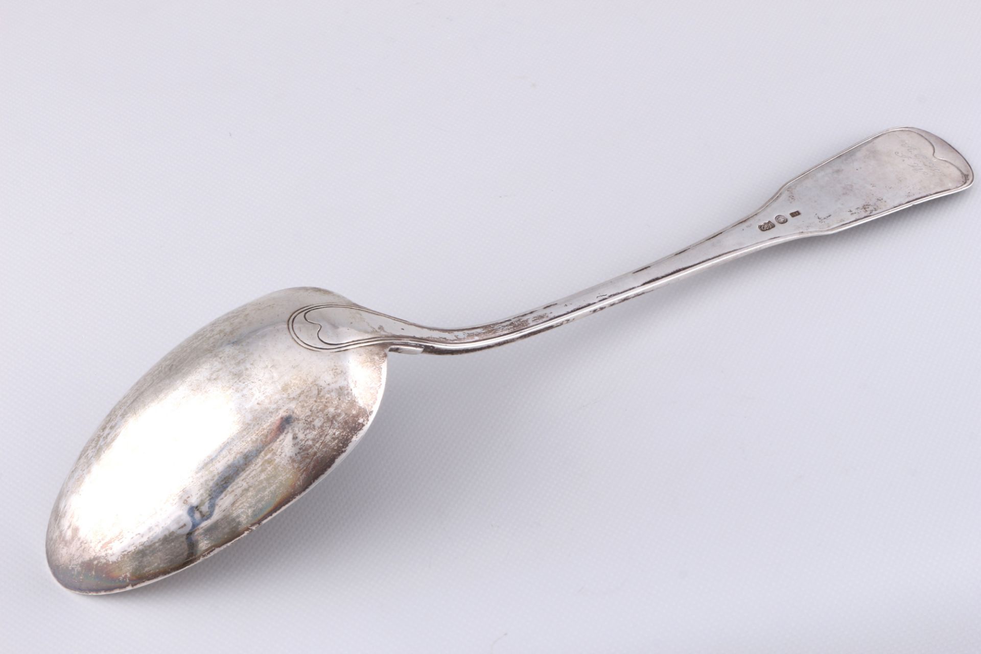 Biedermeier Silber Schöpfkelle, 19. Jahrhundert 13-Lot, silver ladle 19th century,  - Bild 3 aus 4