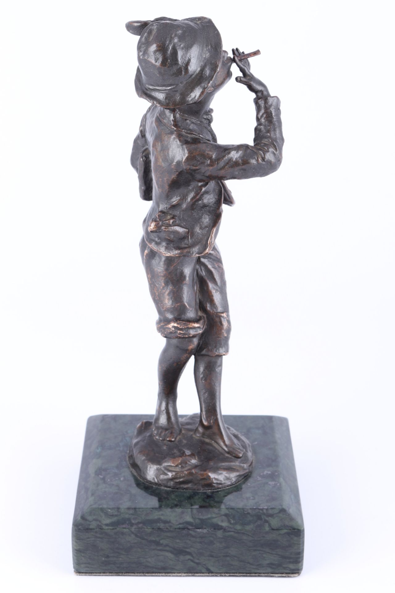 Rudolf Kaesbach (1873-1955) Bronze rauchender Bub, smoking lad, - Bild 4 aus 5