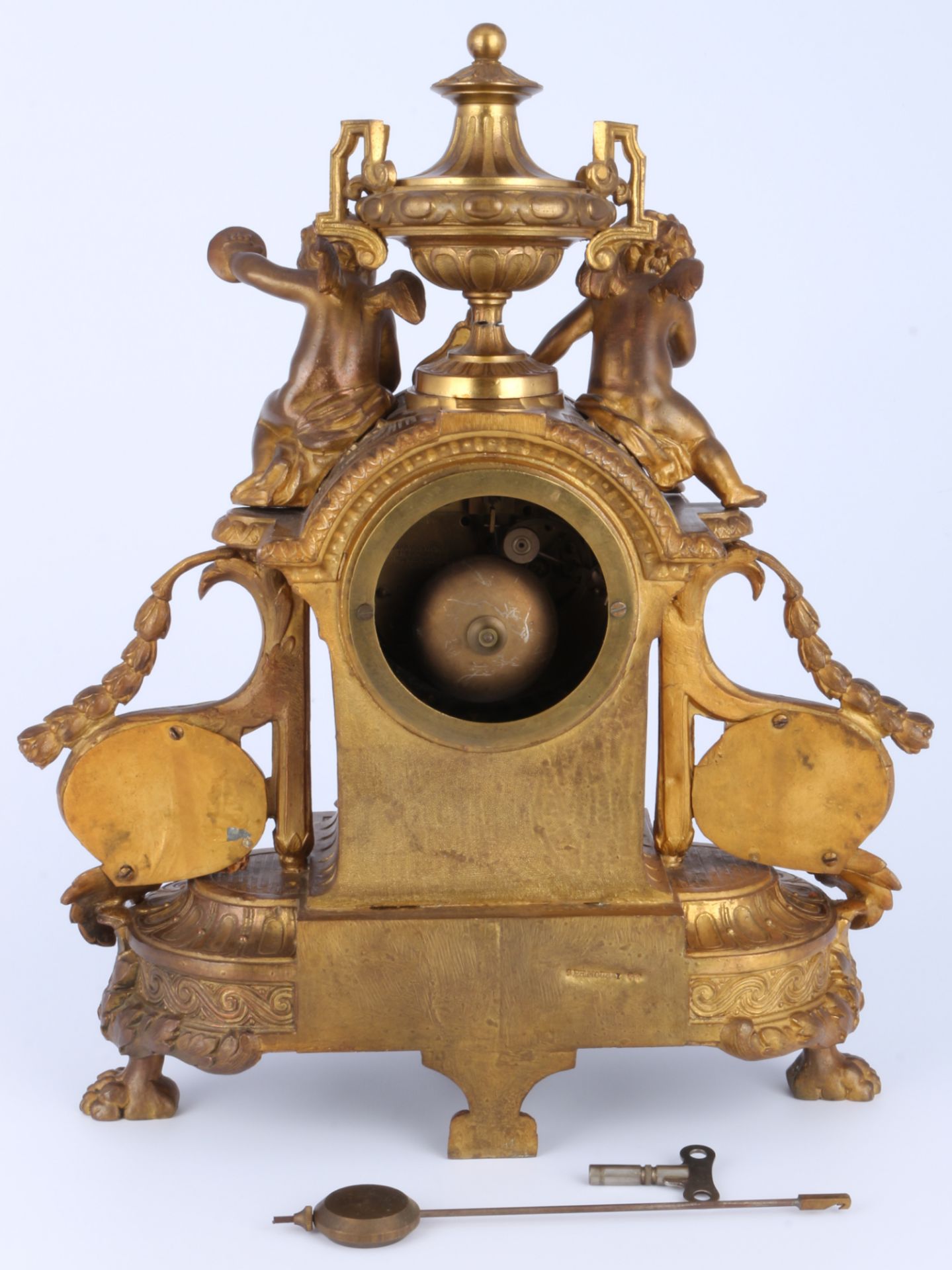 Kaminuhr Frankreich 19. Jahrhundert, french mantel clock 19th century,  - Bild 3 aus 6