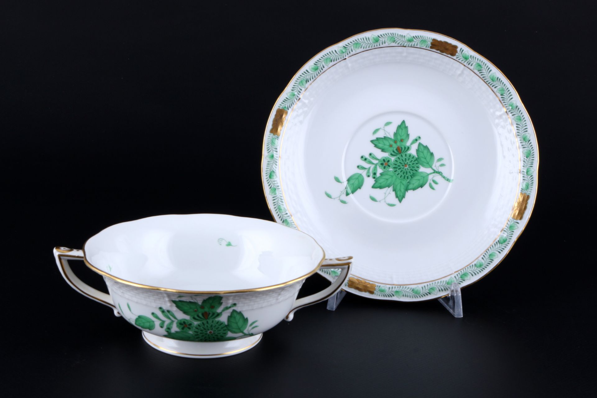 Herend AV Apponyi Vert 5 große Suppentassen, large soup cups, - Bild 2 aus 3