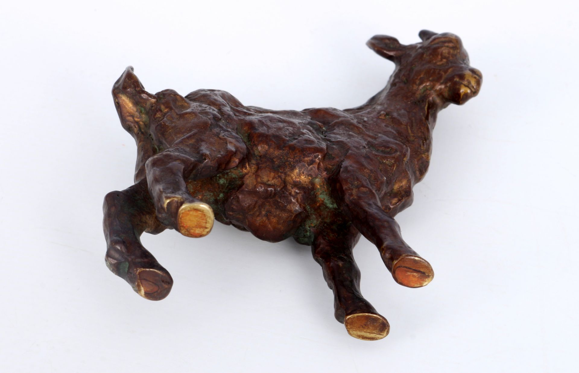 Unbekannter Künstler - Bronze Zicklein, bronze goat, - Bild 5 aus 5