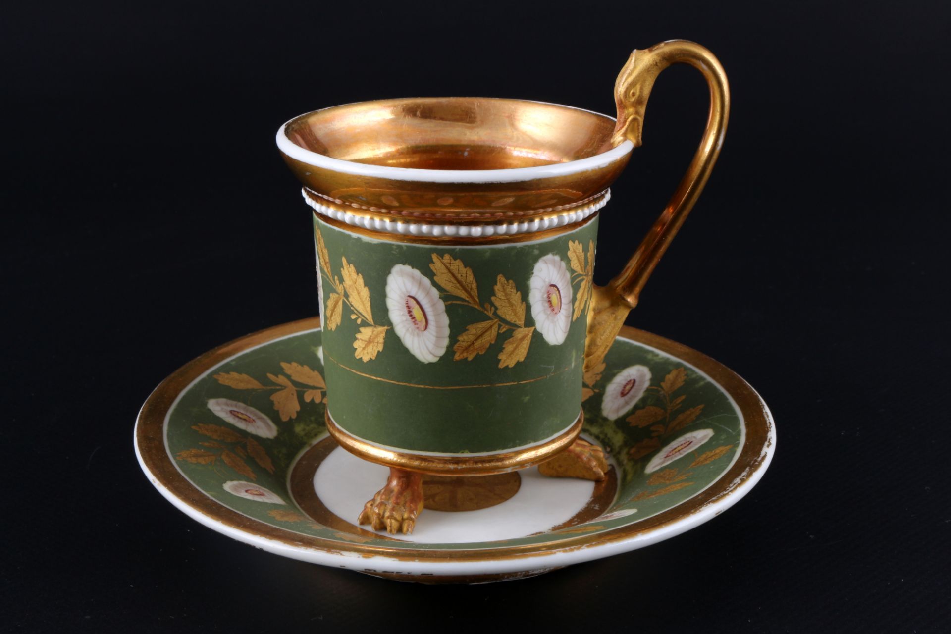 Frankreich Empire Tatzen-Prunktasse 19. Jahrhundert, France splendor cup with paws 19th century, - Bild 2 aus 7