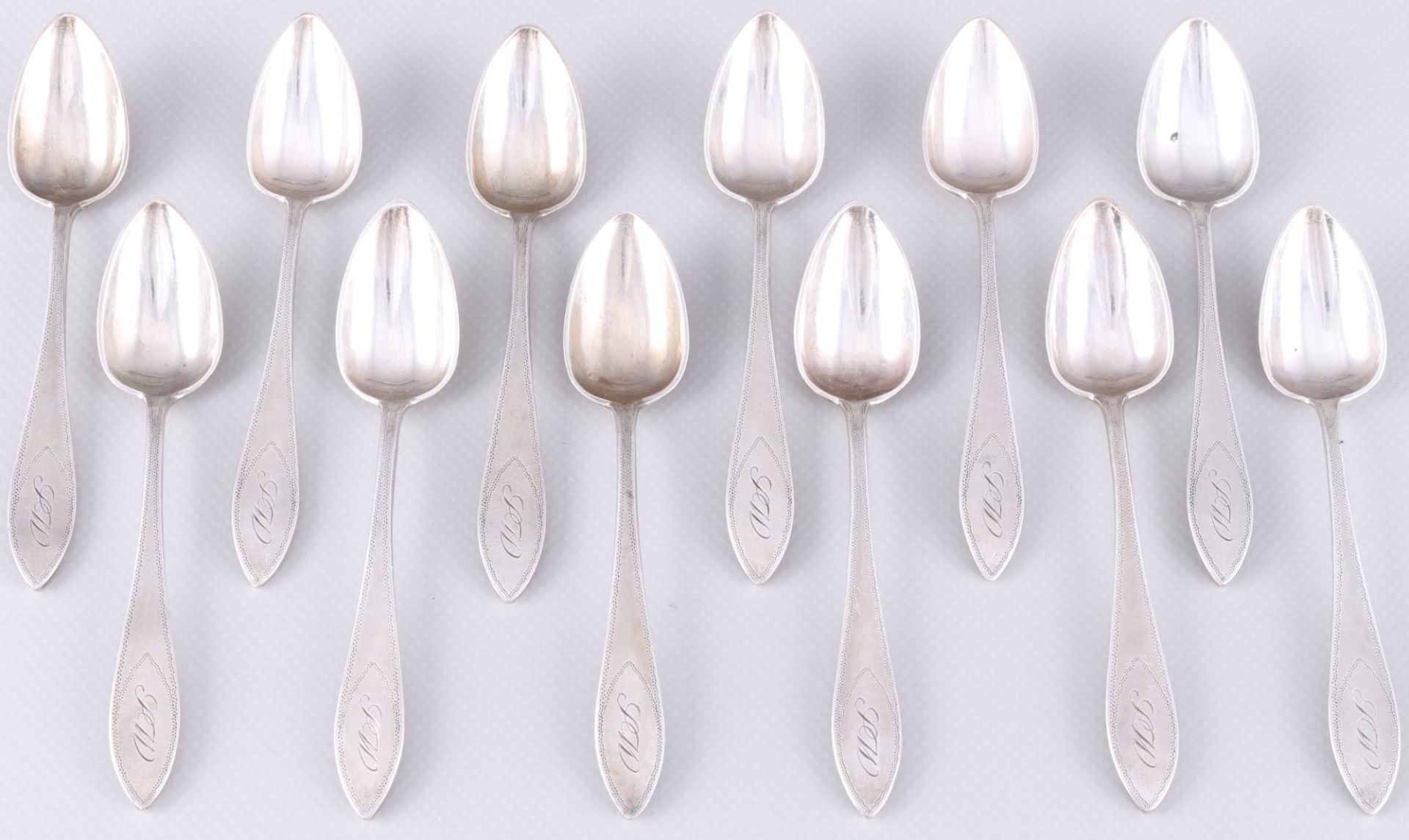 Lettland/Russland 875 Silber 12 Mokkalöffel, latvian/russian silver mocha coffee spoons,