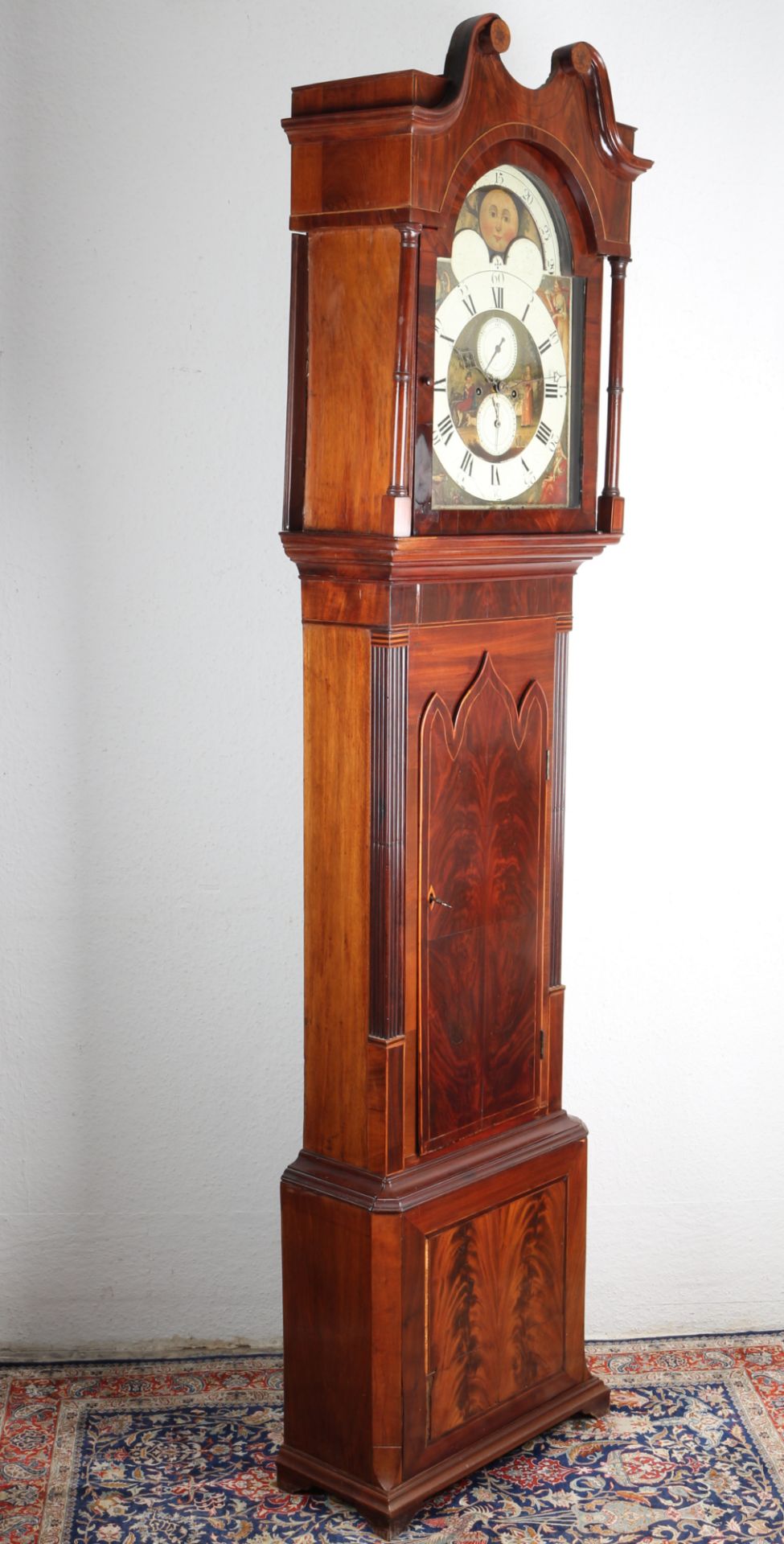 Standuhr England um 1800, Grandfather clock ca. 1800 - Bild 6 aus 9