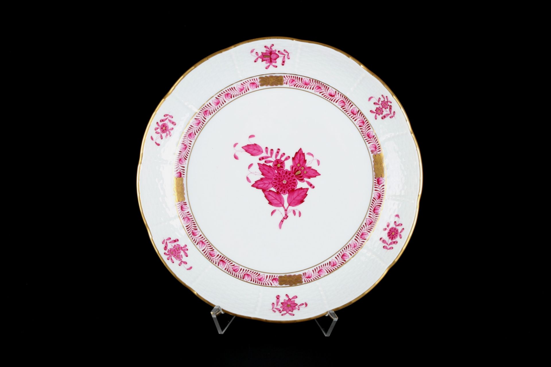 Herend Apponyi Purpur große Platte und 3 Schalen, porcelain dish and bowls, - Bild 3 aus 5