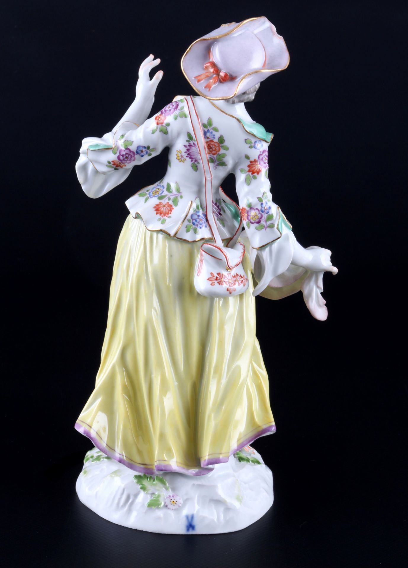 Meissen große Dame mit Tasche 1.Wahl, porcelain woman with bag 1st choice, - Bild 3 aus 8