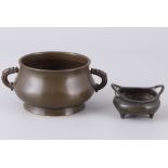 China 2 Weihrauchbrenner Xuande Qing-Dynasty, chinese 2 bronze burner/censer,