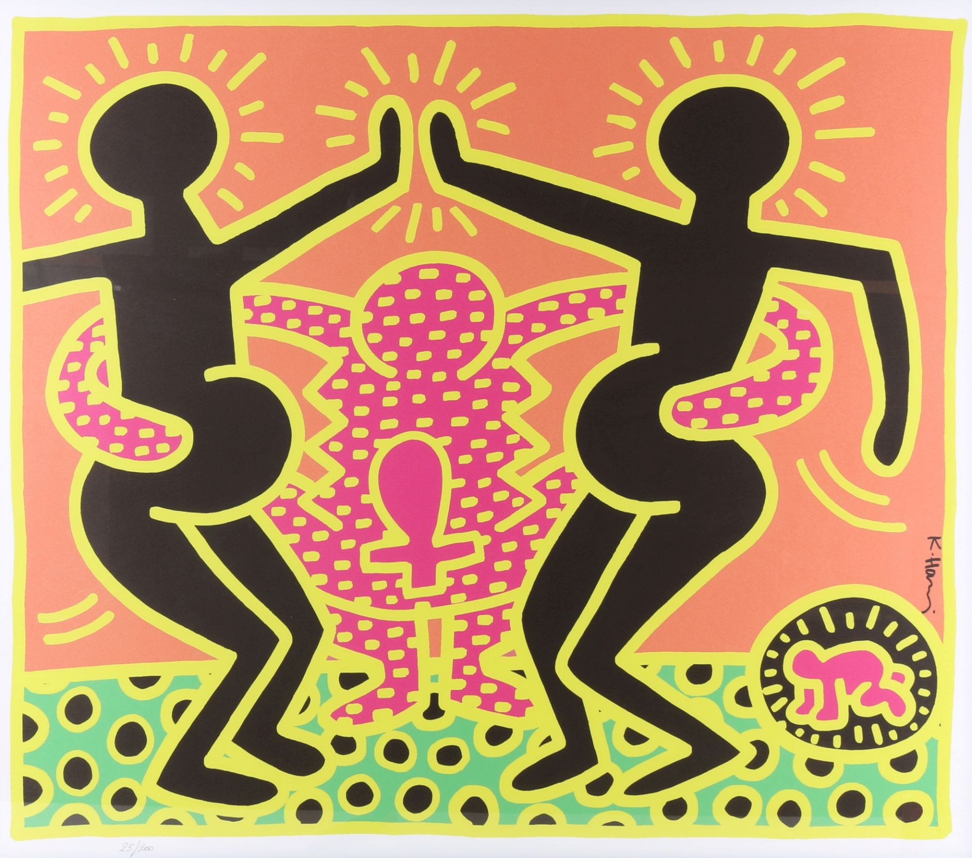 Keith Haring (1958-1990) Fertility No. 4, large screen print,