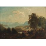 19. Jahrhundert, V. Gering - Berglandschaft, mountain scenery,