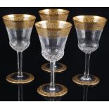 St. Louis Thistle Gold 4 Weingläser No. 3, wine glasses,