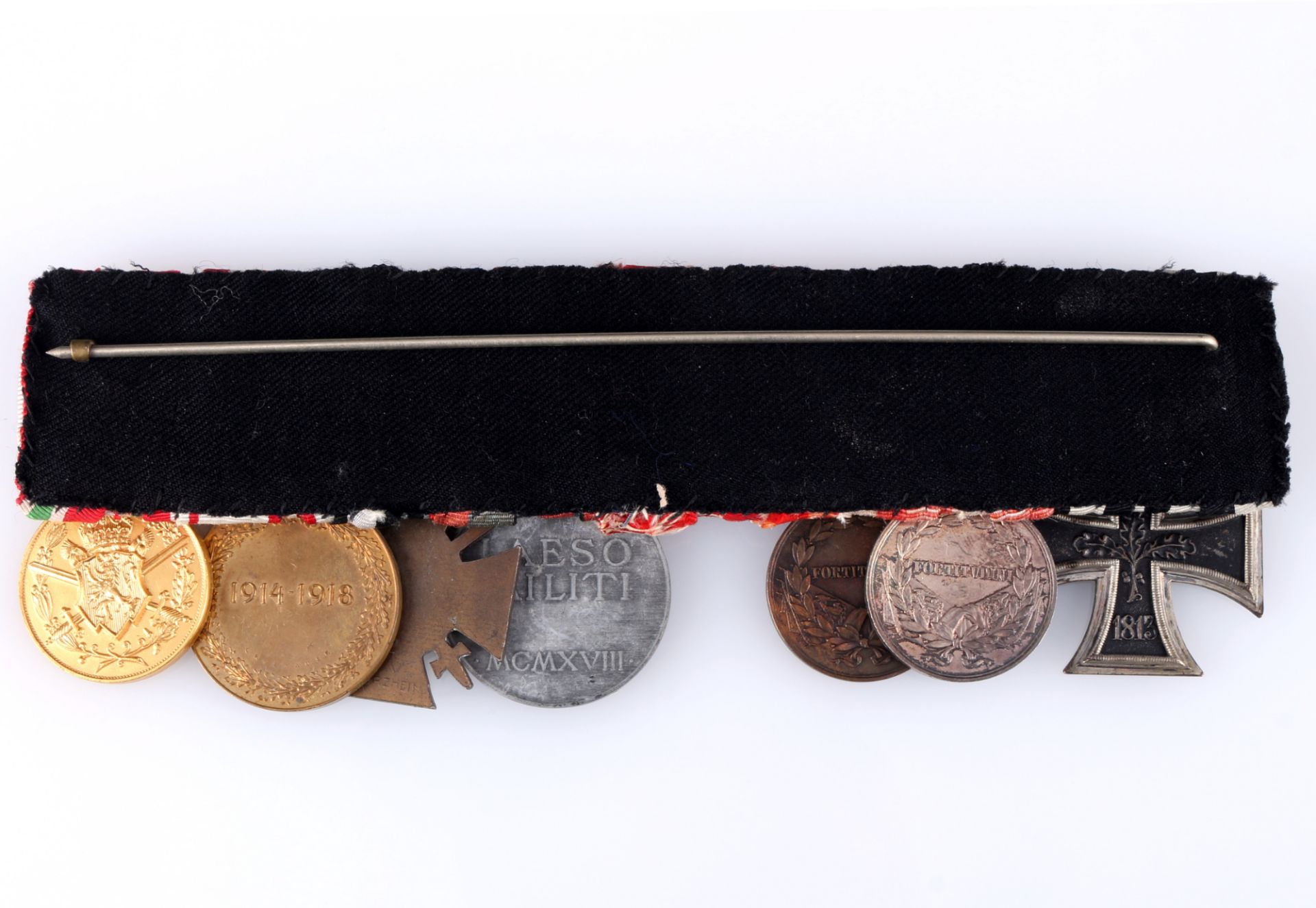 Große Ordensspange mit 7 preussischen Orden, buckle with 7 prussian medals, - Image 2 of 2