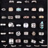 40 Silberringe, 800-925 silver rings,