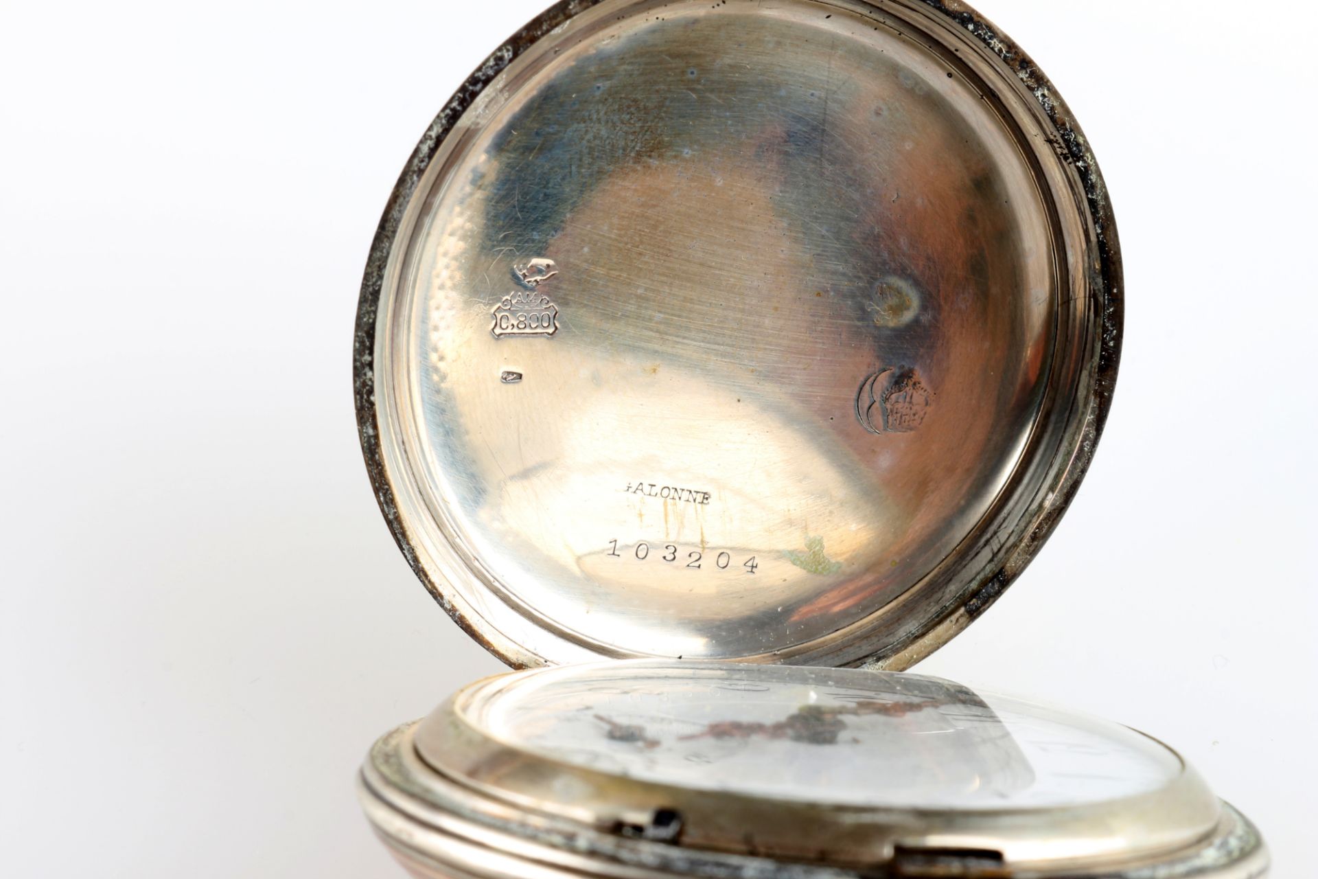 Sammlung von 15 Taschenuhren im Schaukasten, collection of 15 pocket watches in a showcase, - Image 9 of 10