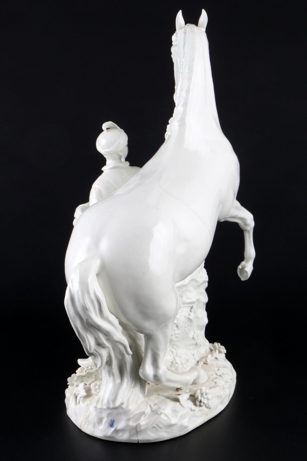 Meissen Mohr mit Schimmel, blackamoor with white horse, - Image 4 of 6
