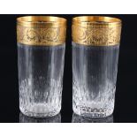 St. Louis Thistle Gold 2 Bechergläser / Wassergläser, highball glasses,