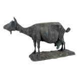 Clemens Pasch (1910-1985) große Bronze große Ziege L 67 cm, large goat,