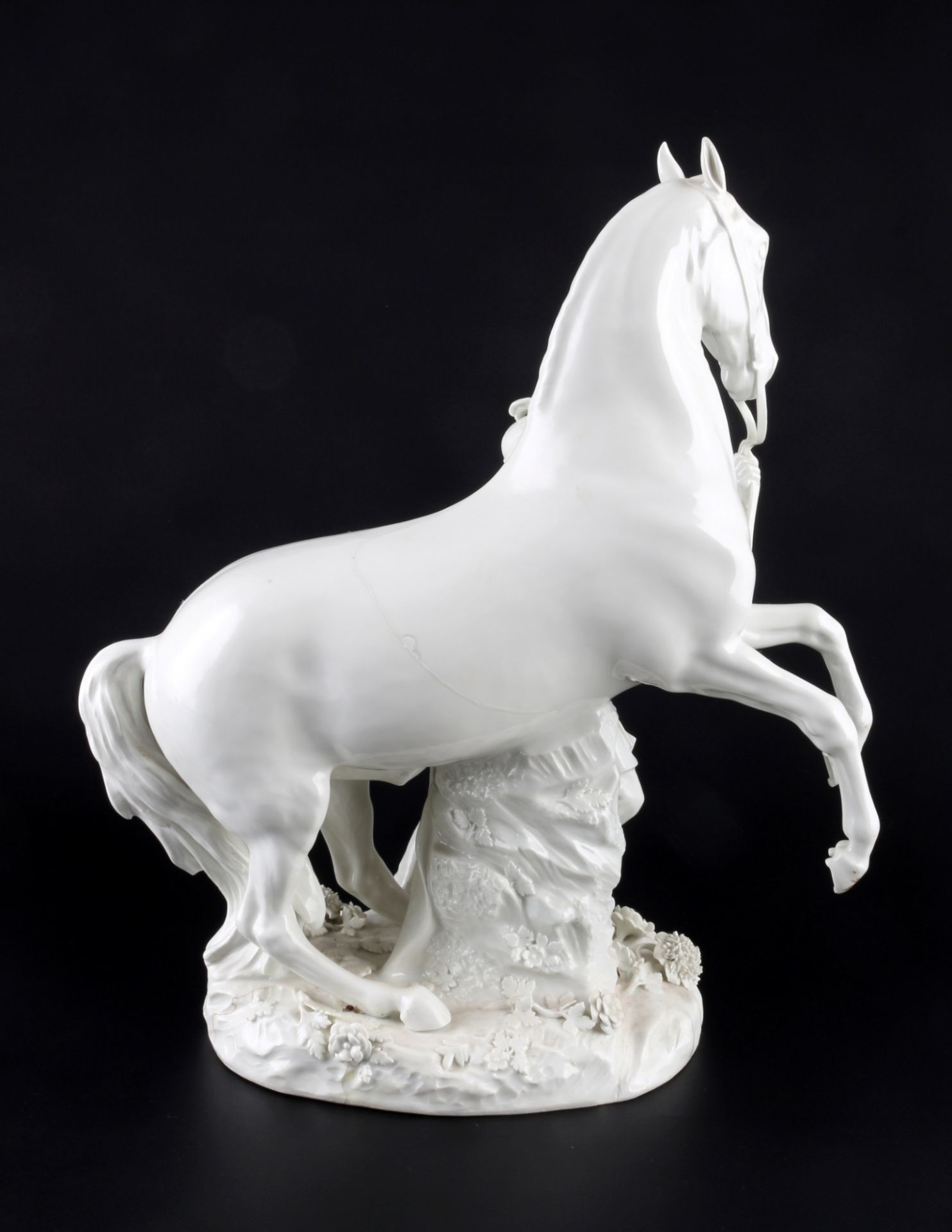 Meissen Mohr mit Schimmel, blackamoor with white horse, - Image 3 of 6