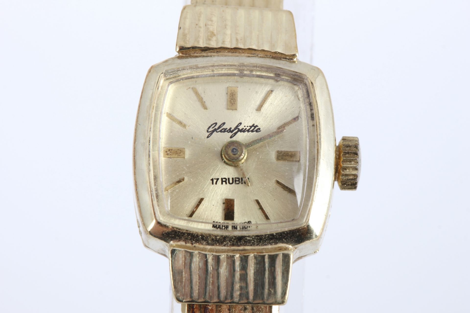 Glashütte 585 Gold Damen Armbanduhr, women's 14K gold wristwatch, - Image 2 of 5