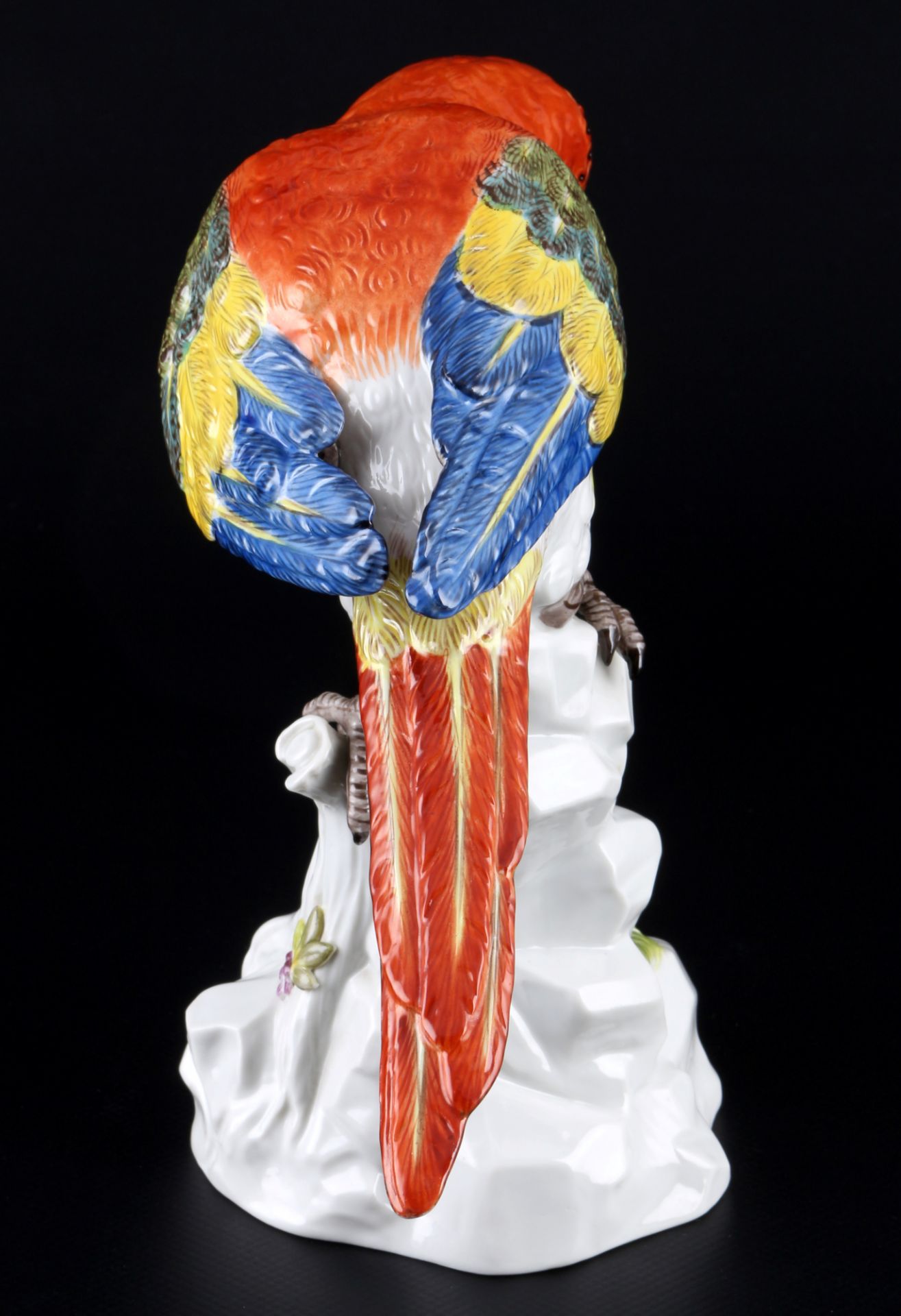 Meissen Ara Papagei auf Stamm, porcelain parrot, - Bild 3 aus 7