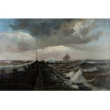 Nils Malmquist - Großwerk - Meerblick auf stürmische See, ocean view on stormy sea,