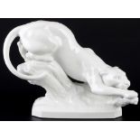 Meissen Panther auf Baumstamm 1.Wahl, panther on tree trunk 1st choice,