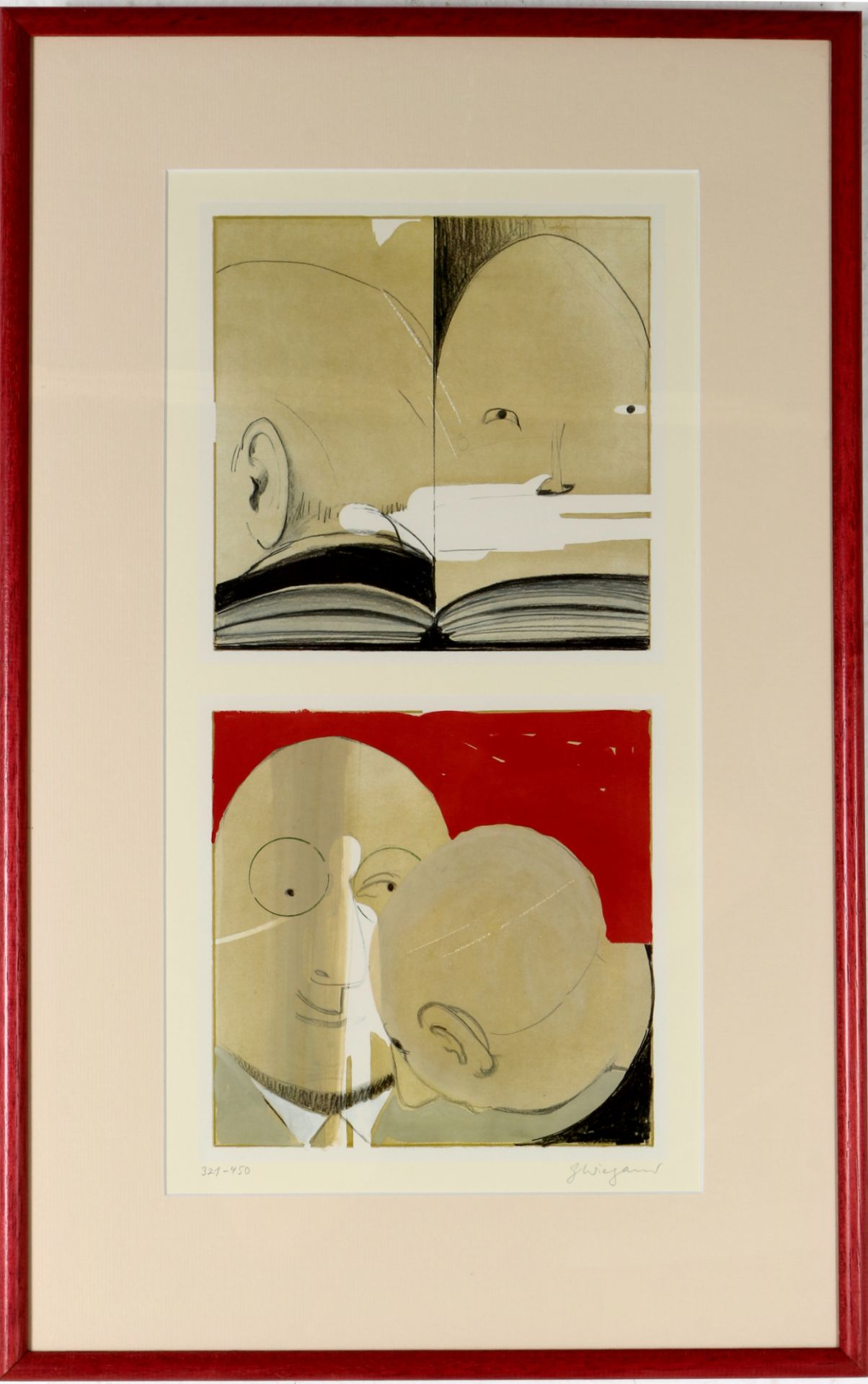 Gottfried Wiegand (1926-2005) Multiple Art Edition Rheinische Post, modern off set print,