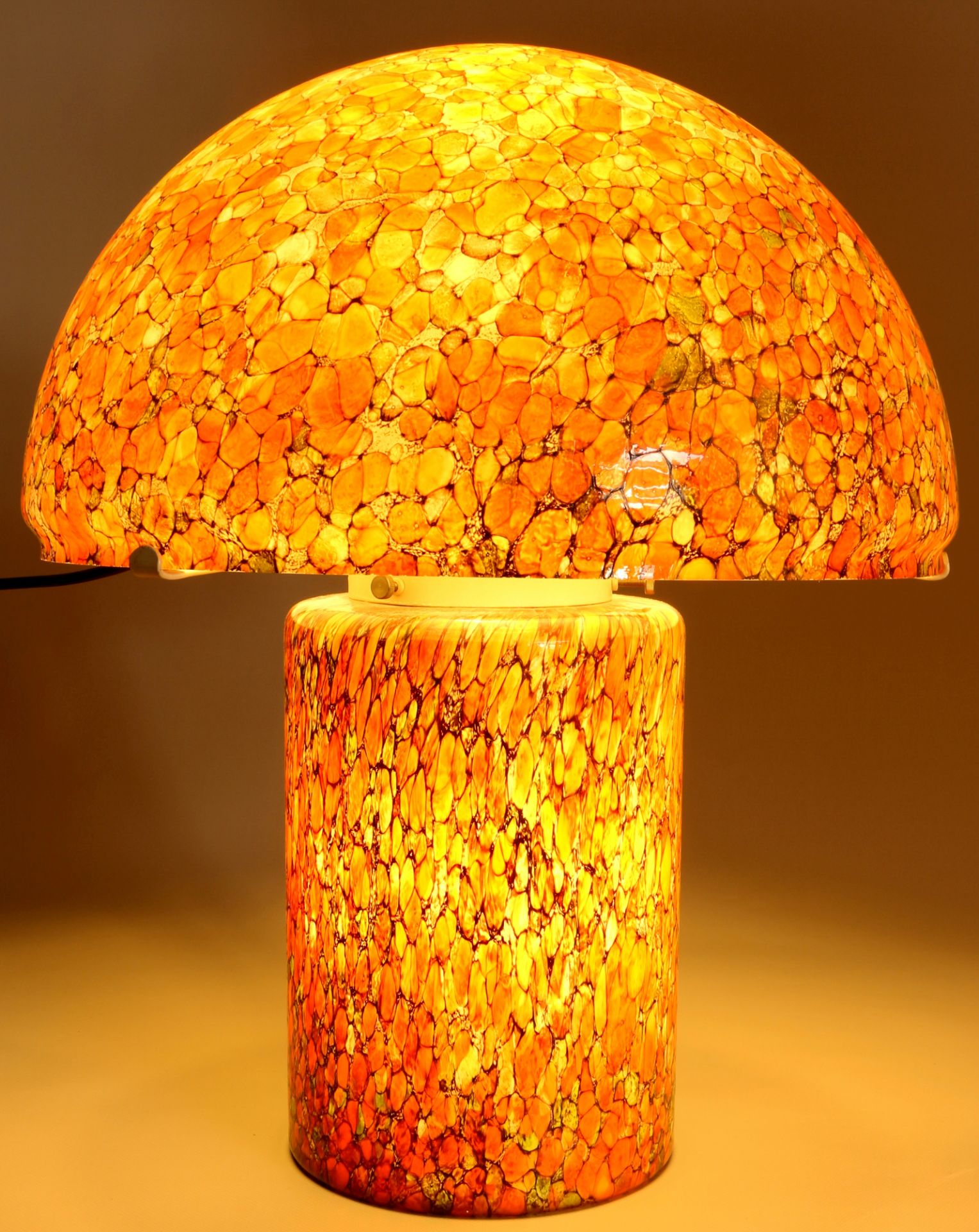 Peill & Putzler Pilz-Tischlampe 1970er Jahre, vintage mushroom table lamp 70s design,