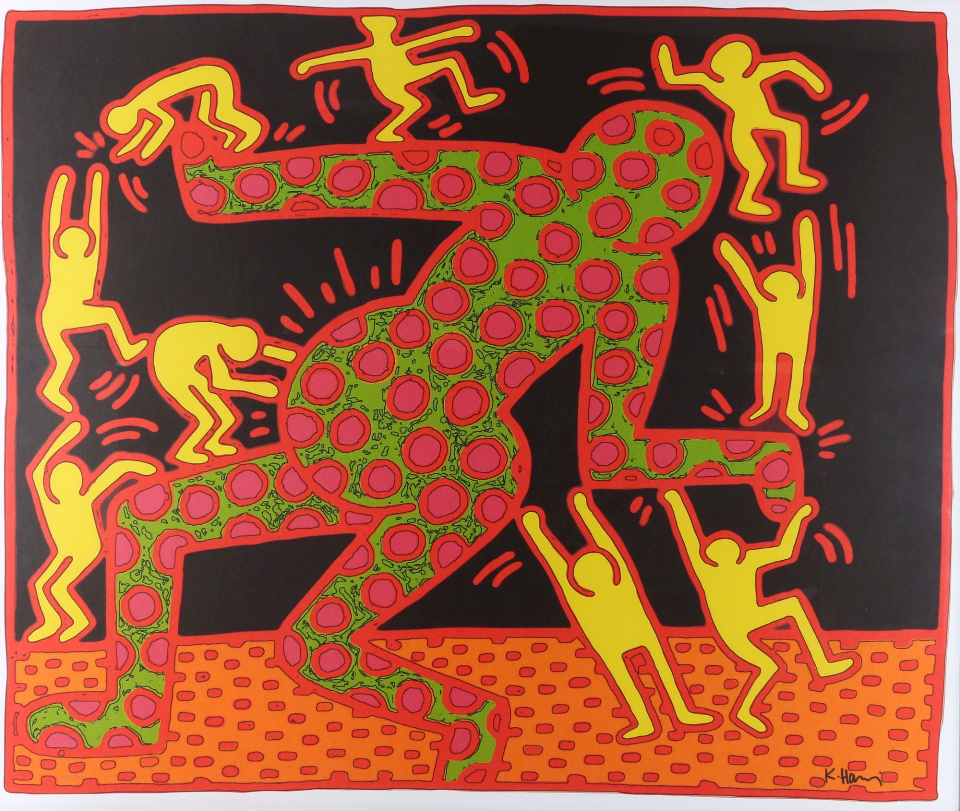 Keith Haring (1958-1990) Fertility No. 3, large screen print,