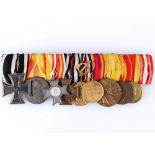 Große Ordensspange mit 9 preussischen Orden, buckle with 9 prussian medals,