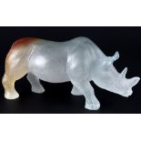Daum France Nashorn, crystal rhinoceros,