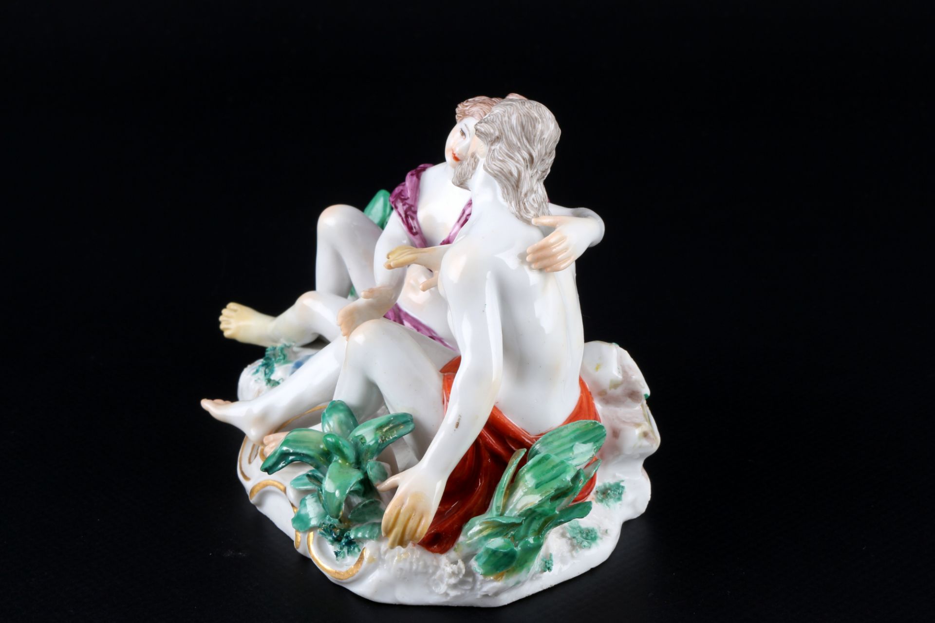 Meissen Flussgöttergruppe 1.Wahl, Knaufmarke 1860-1924, river gods group 1st choice, - Image 2 of 8