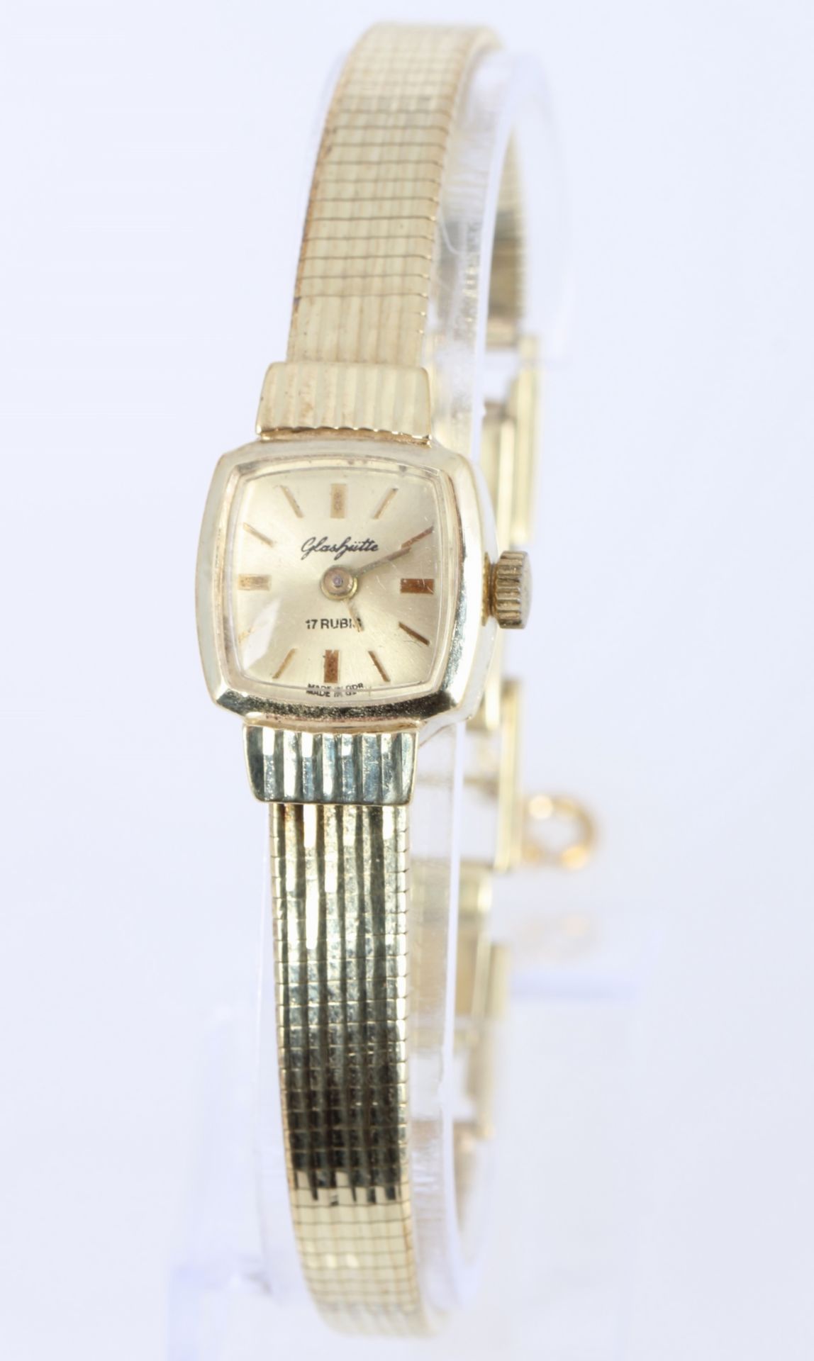 Glashütte 585 Gold Damen Armbanduhr, women's 14K gold wristwatch,