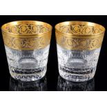 St. Louis Thistle Gold 2 große Tumbler, Whiskeybecher, large Whiskey glasses,