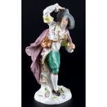 Meissen großer Wanderer 1.Wahl, porcelain hiker 1st choice,