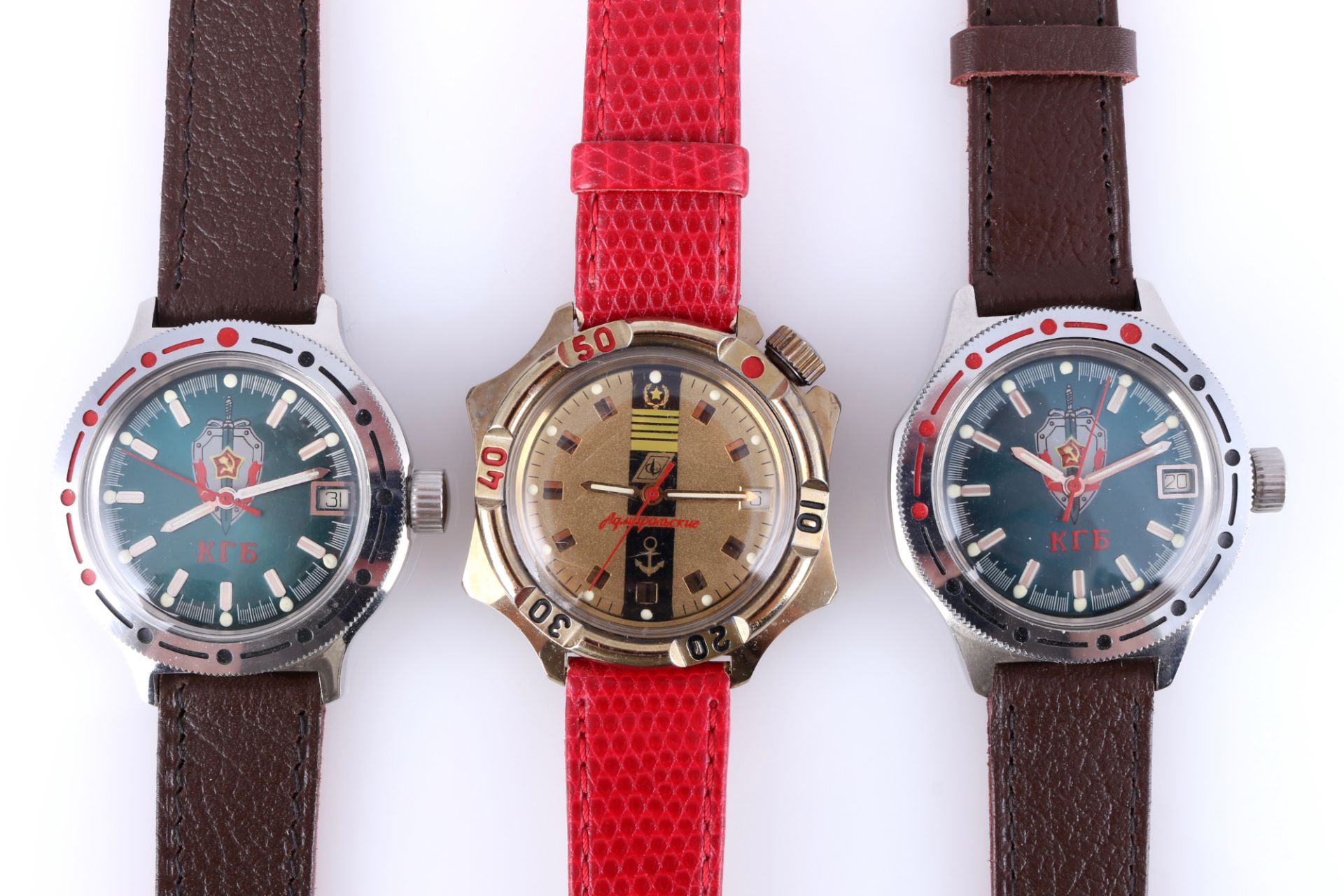 3 russische Wostok Armbanduhren Automatik, 3 Russian Vostok automatic wristwatches, - Image 2 of 4