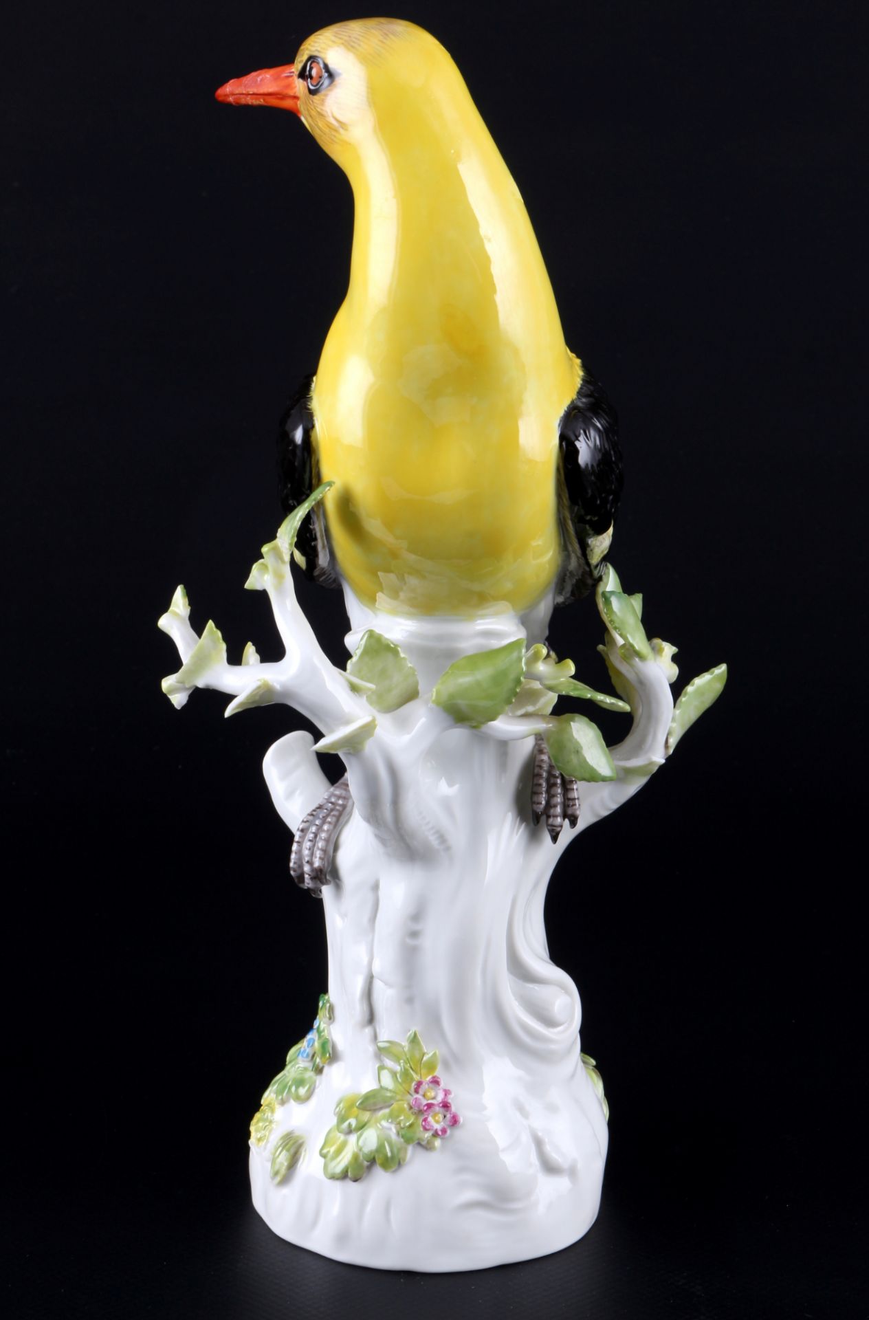 Meissen Pirol auf Stamm 1.Wahl, porcelain oriole 1st choice, - Image 2 of 7