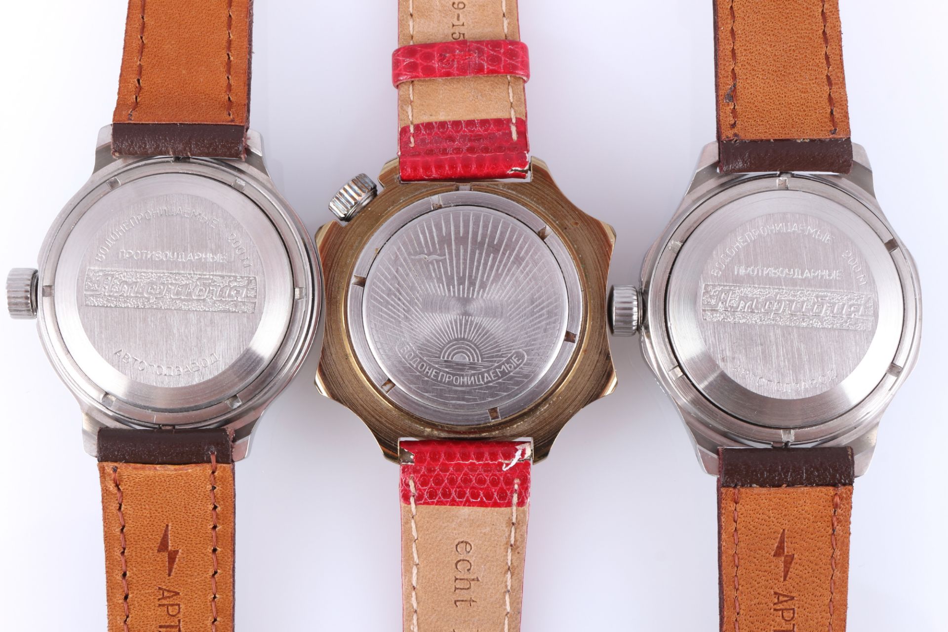 3 russische Wostok Armbanduhren Automatik, 3 Russian Vostok automatic wristwatches, - Image 4 of 4