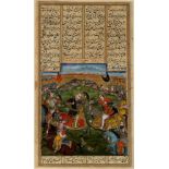 Persische Malerei Schlachtszenerie, persian battle scenery,
