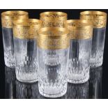 St. Louis Thistle Gold 6 große Bechergläser / Wassergläser, large highball glasses,