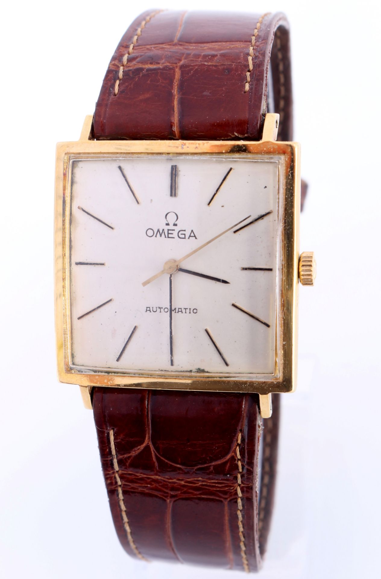 Omega 750 Gold Herrenarmbanduhr Automatik, 18K gold vintage Omega men´s watch automatic,