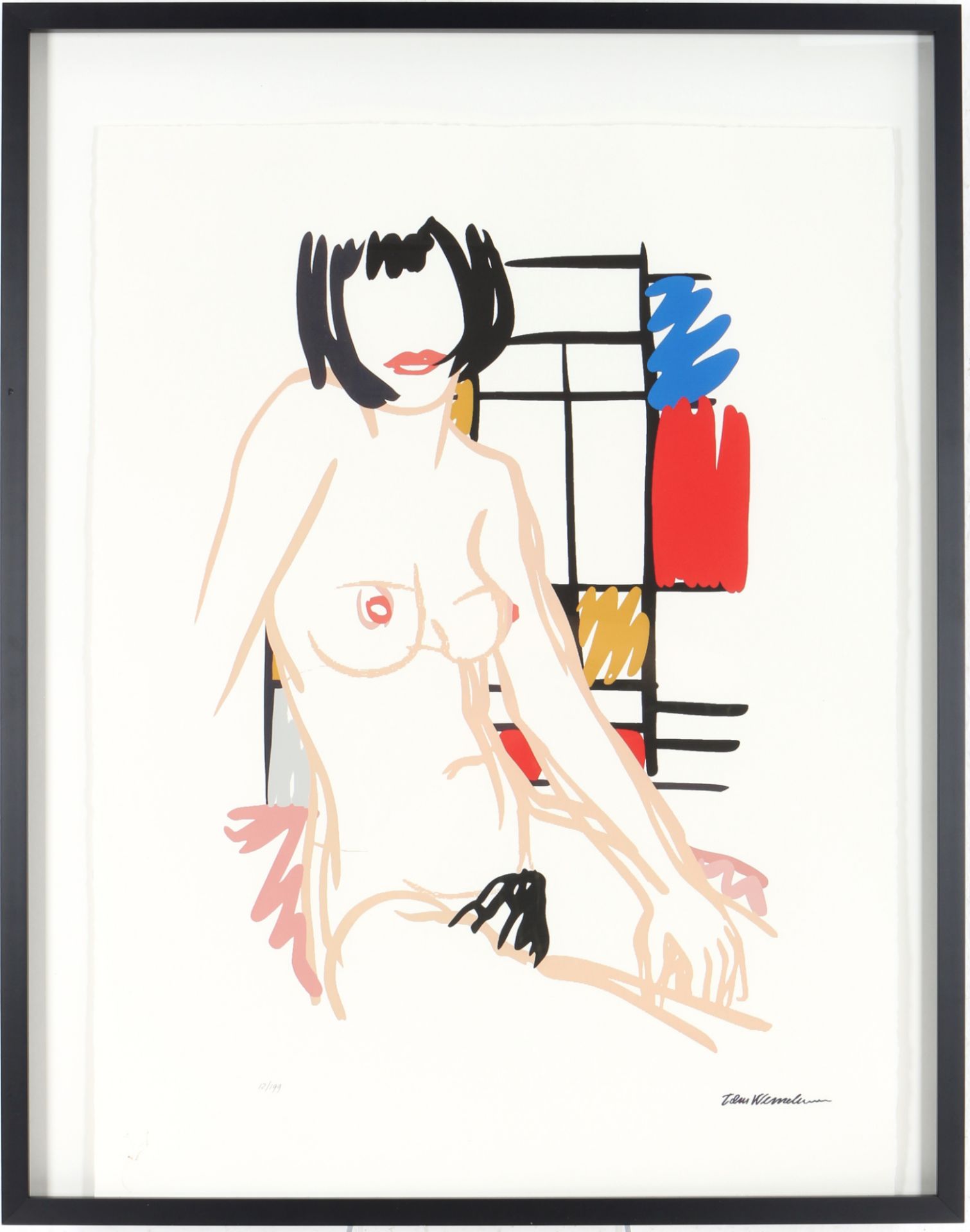 Tom Wesselmann (1931-2004) weiblicher sitzender Akt, female sitting nude act, - Image 2 of 5