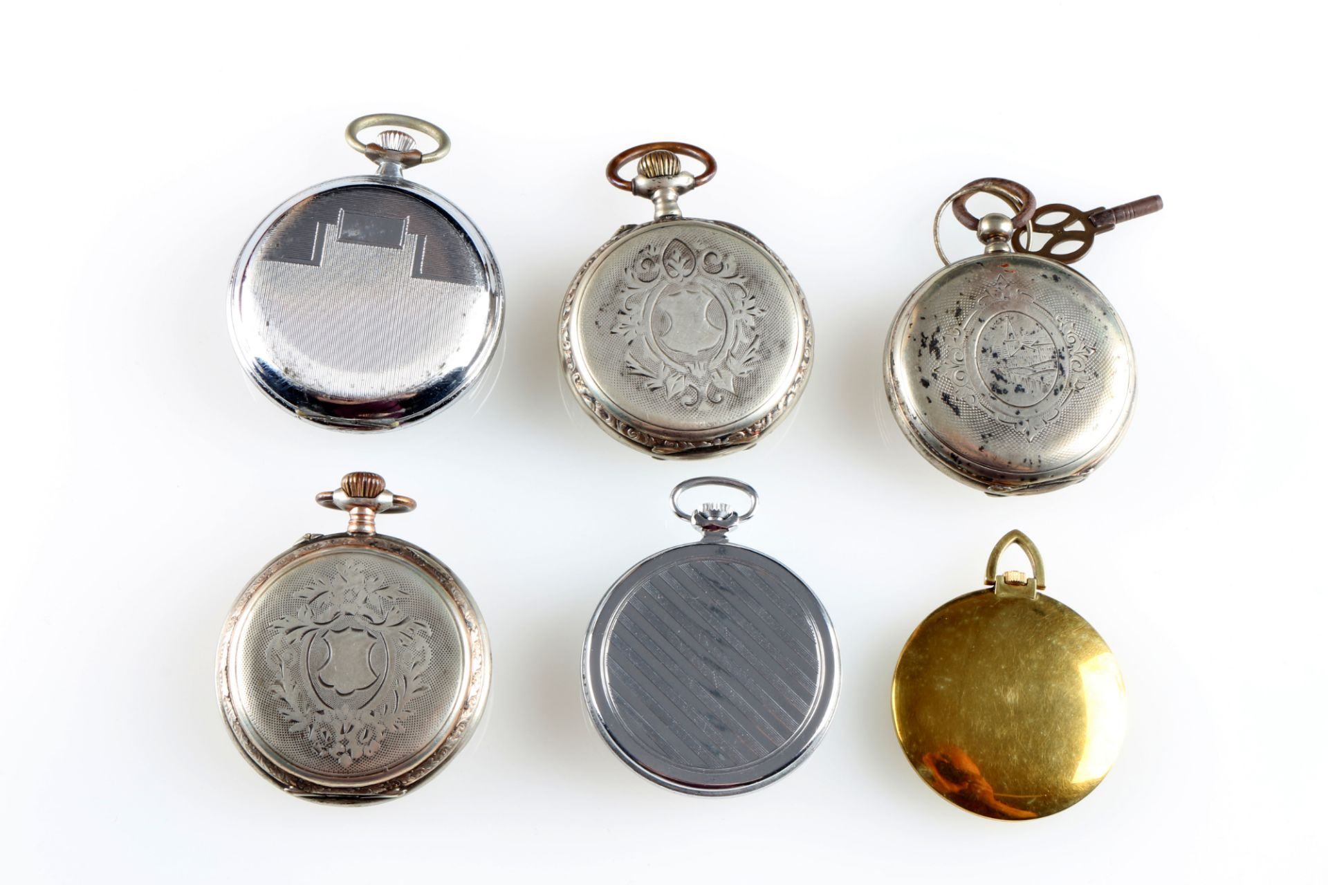 Sammlung von 15 Taschenuhren im Schaukasten, collection of 15 pocket watches in a showcase, - Image 6 of 10