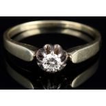 586 Gold Solitär Brillantring, 14K gold diamond ring,