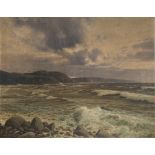 Ludwig Finck (1857-1914) norwegische Küstenlandschaft 1911, norwegian coastal landscape,