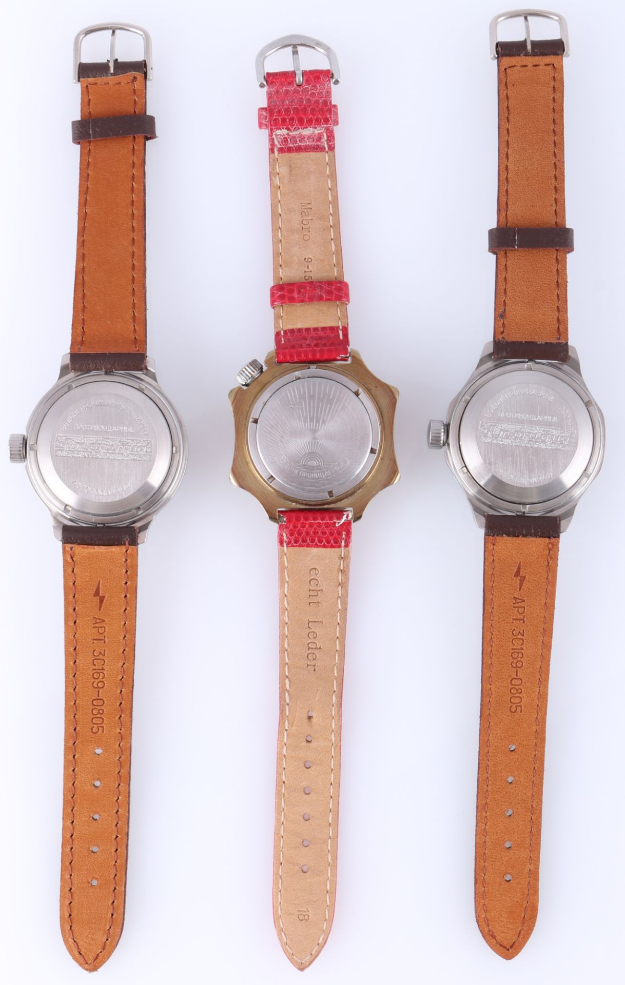 3 russische Wostok Armbanduhren Automatik, 3 Russian Vostok automatic wristwatches, - Image 3 of 4