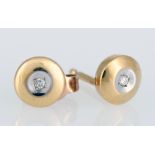 585 Gold Ohrstecker mit Brillanten, 14K diamond gold ear stud,